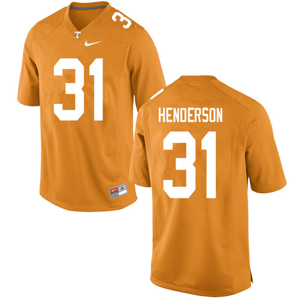 Men #31 D.J. Henderson Tennessee Volunteers College Football Jerseys Sale-Orange